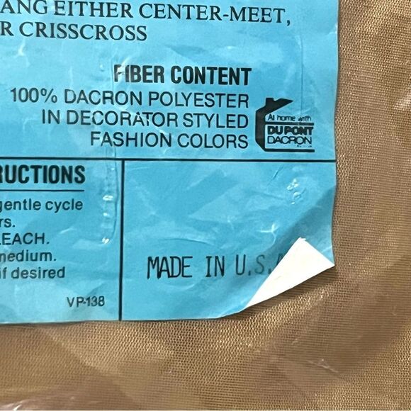 Vintage Dacron Voile Ruffled Curtain - Picture 6 of 6